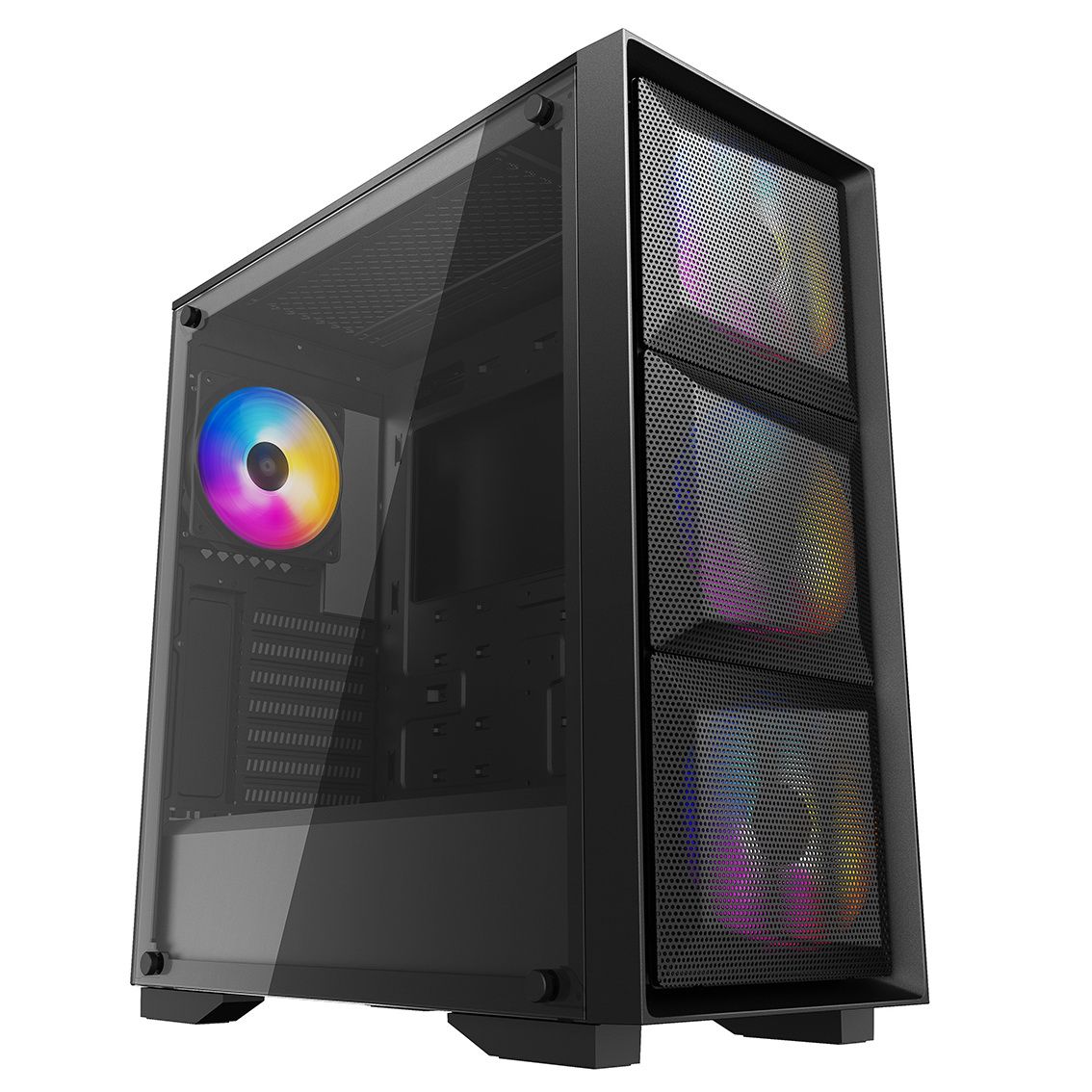DeepCool MATREXX 50 MESH 4FS фронт сетчатая панель RGB вентиляторы вид спереди