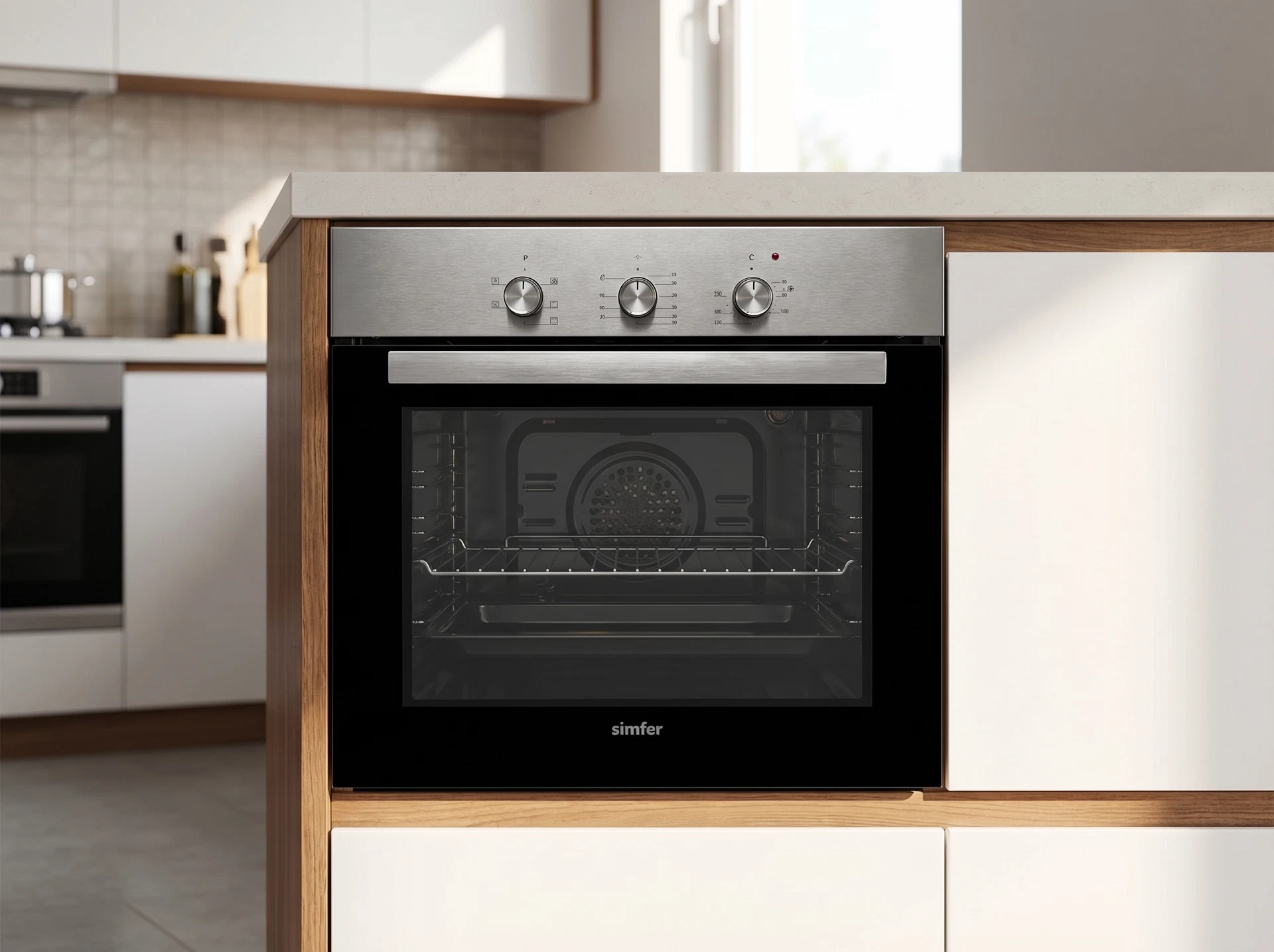 Электрический духовой шкаф Simfer B6EM16023 - фото в интерьере