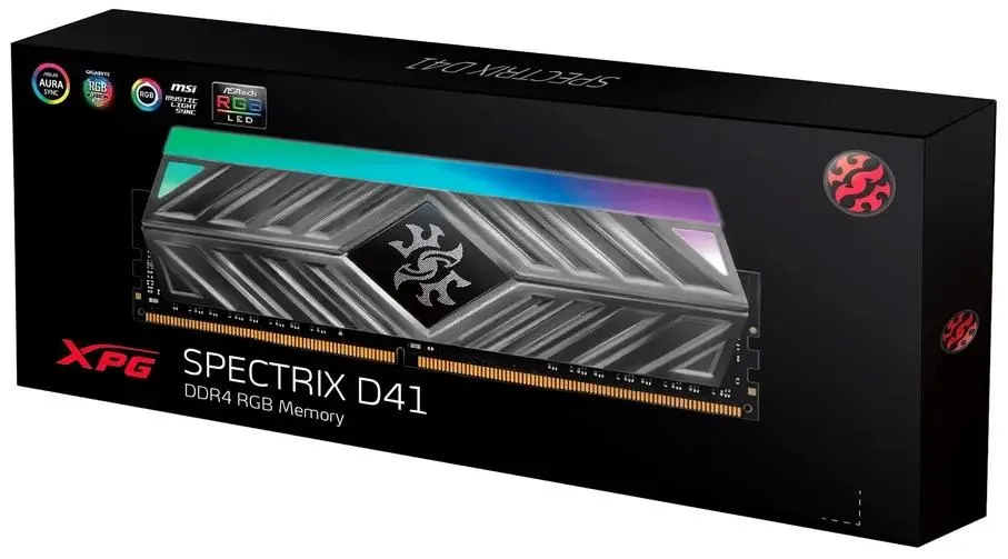 ADATA Spectrix AX4U360016G18I-ST41 установлен в материнскую плату — вид сбоку