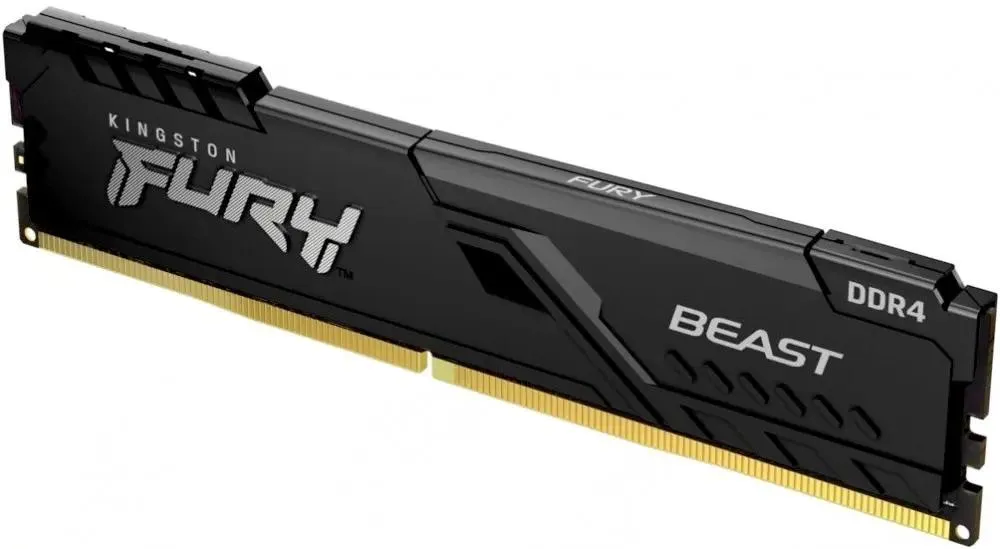 Kingston FURY Beast DDR4 KF432C16BB1/16WP боковой профиль высота радиатора 34 мм дизайн