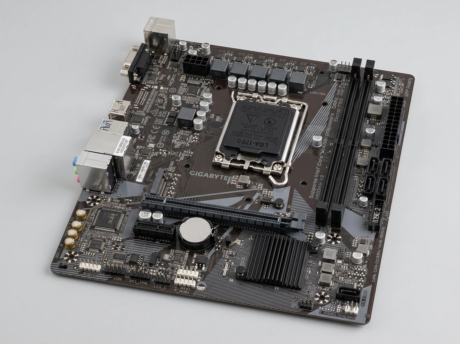 GIGABYTE H610M H V2 в корпусе mATX — компоновка платы и установка в сборке