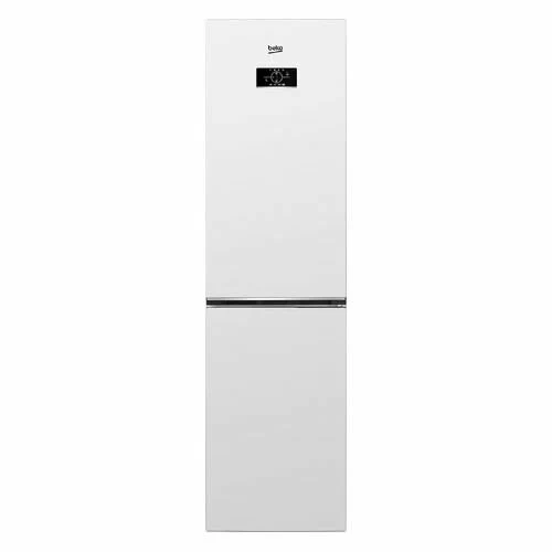 Beko B3R0CNK332HW двухкамерный холодильник белый вид спереди с сенсорным дисплеем