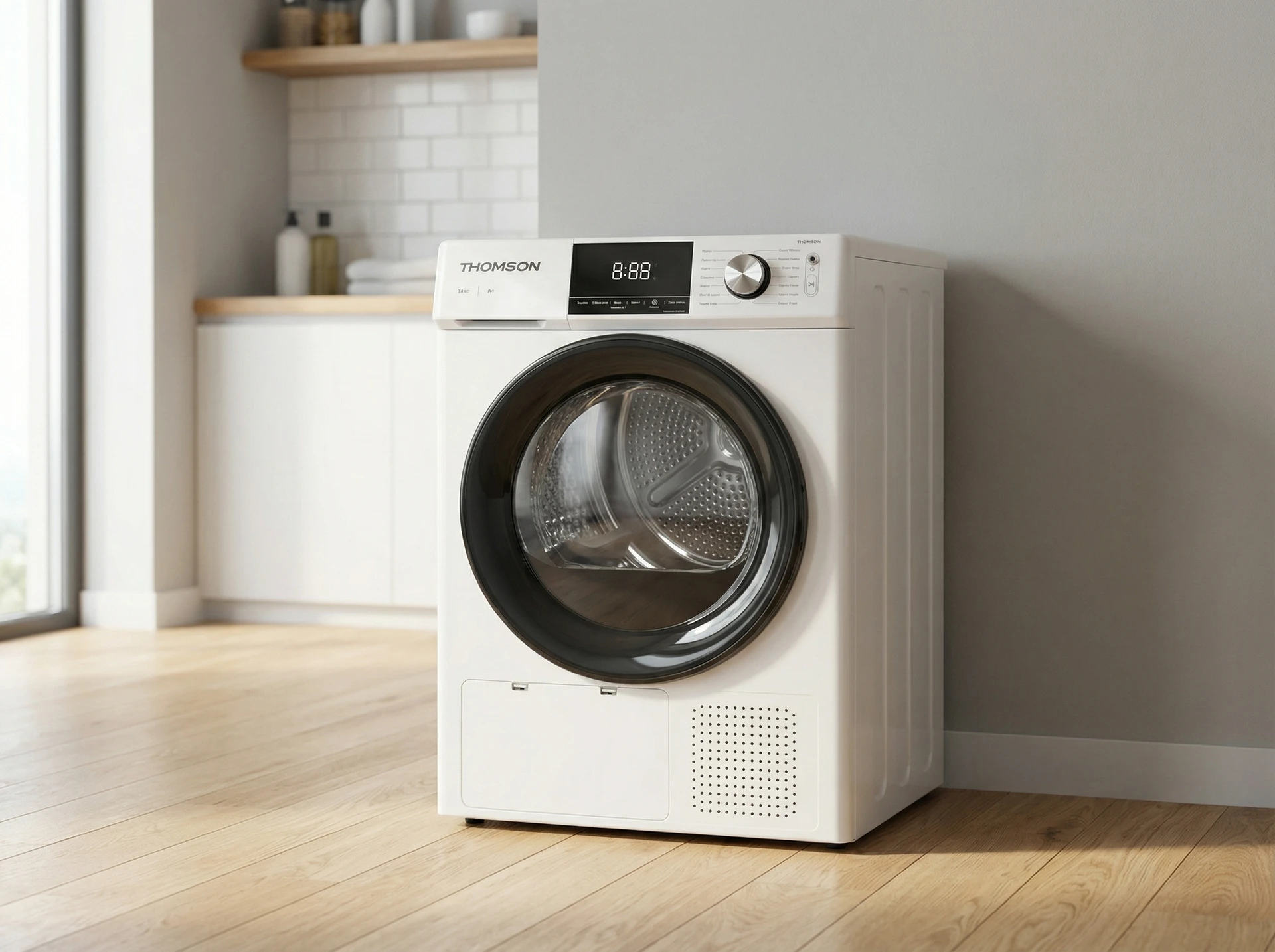 Сушильная машина Thomson TD30E10P01 белый - фото в интерьере