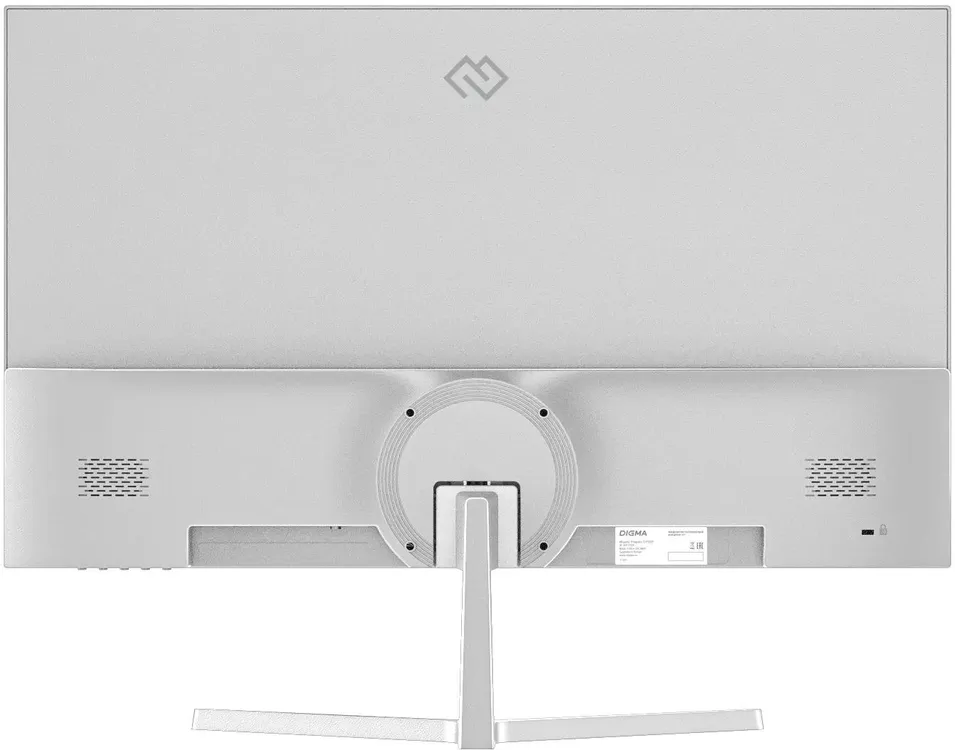 Digma Progress 27P502F вид сзади &mdash; задняя панель с разъёмами DisplayPort, HDMI, VGA и кронштейном VESA 75x75