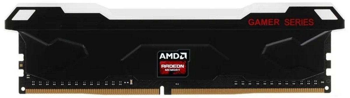 AMD Radeon R7 Performance Series R7532G6400U2S-RGB — модуль DDR5 32 ГБ 6400 МГц с чёрным радиатором и RGB-подсветкой