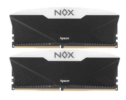 Apacer Nox AH4U16G36C25YNBAA-2 два модуля DDR4 16 ГБ 3600 МГц в слотах материнской платы