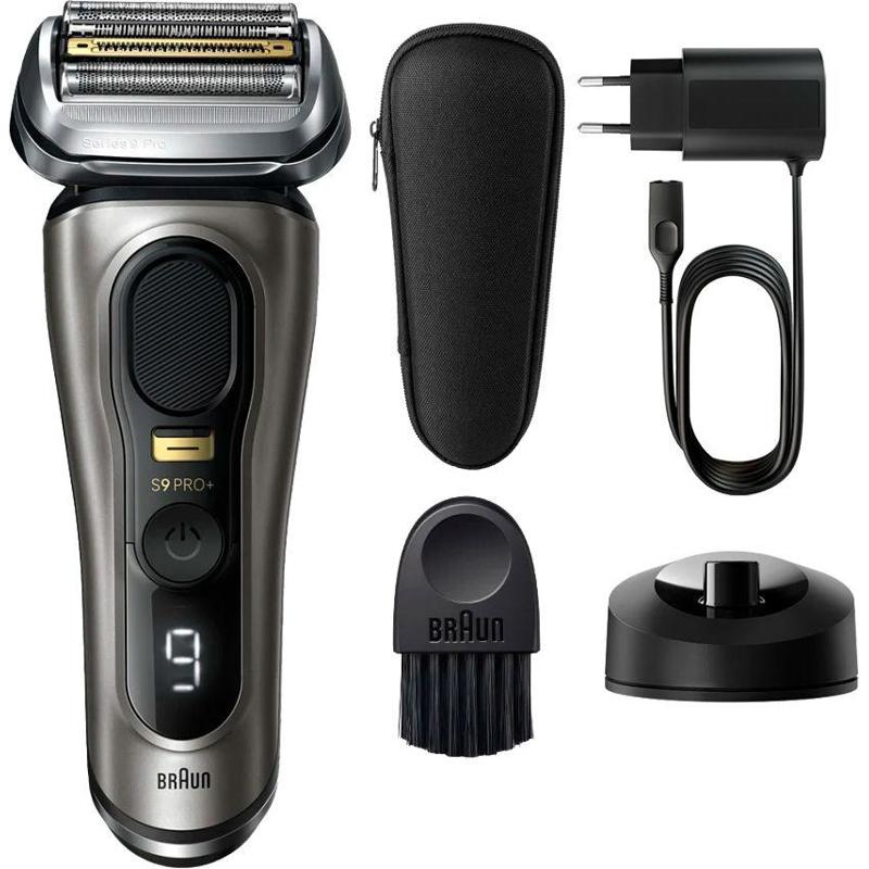 Braun 9515s комплектация &mdash; электробритва, зарядная база, чехол, зарядное устройство и щеточка