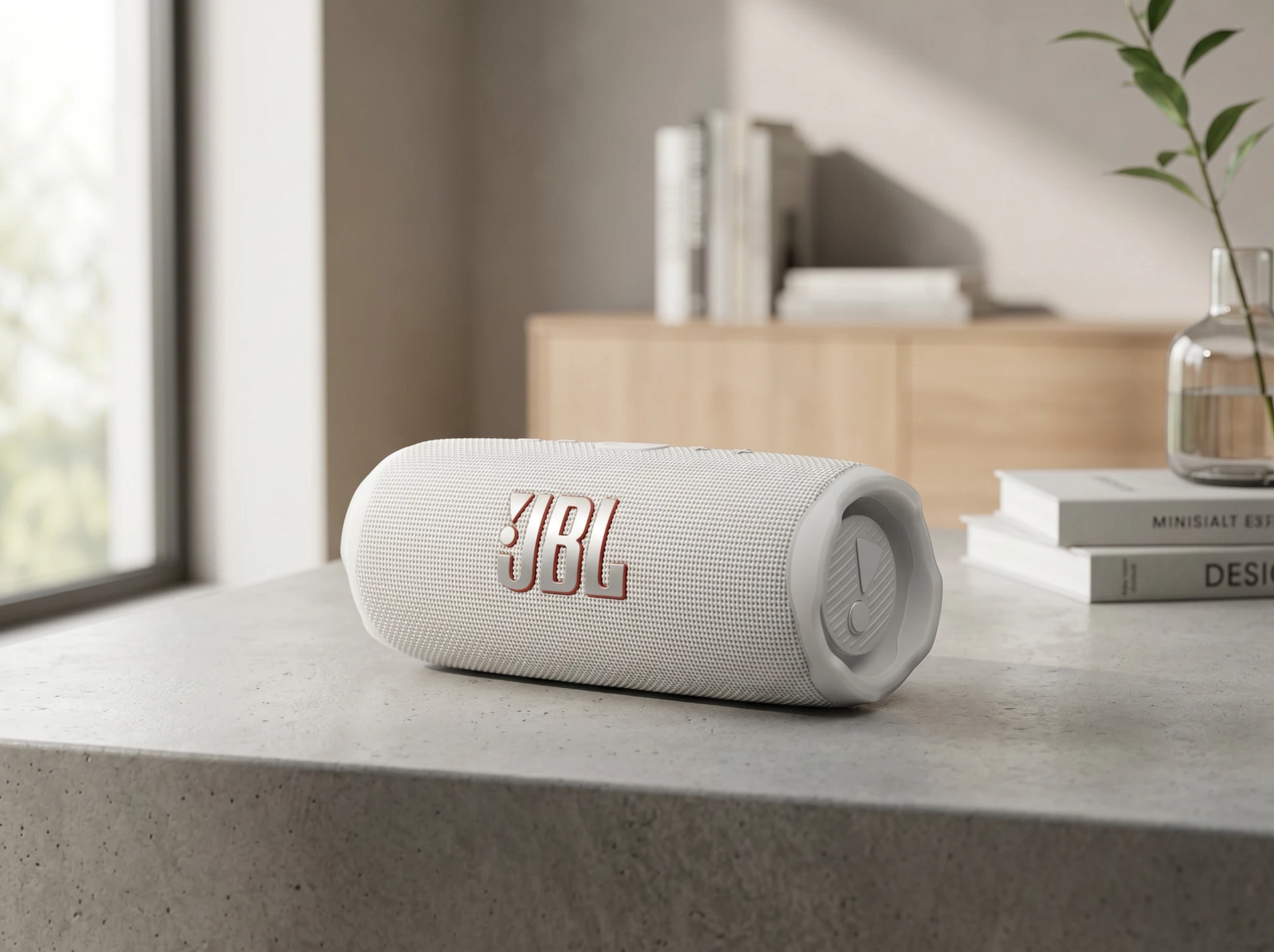 Портативная акустика JBL Flip 7 белый [jblflip7wht] - фото в интерьере
