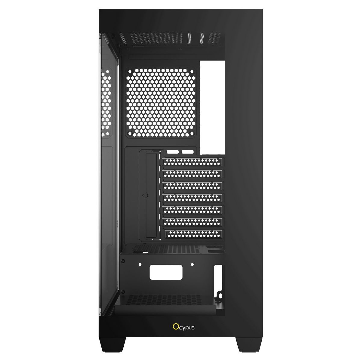 Ocypus Gamma C72 BK внутренняя структура 7 слотов расширения место под видеокарту