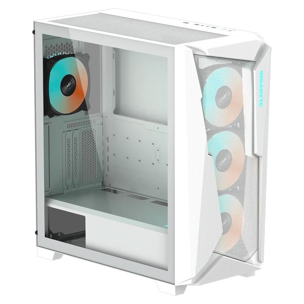 Gigabyte C301 GLASS внутренняя конструкция с кабельным каналом и ARGB-вентилятором