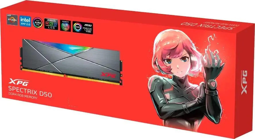 ADATA Spectrix AX4U360032G18I-ST50 установка в слот DIMM материнской платы