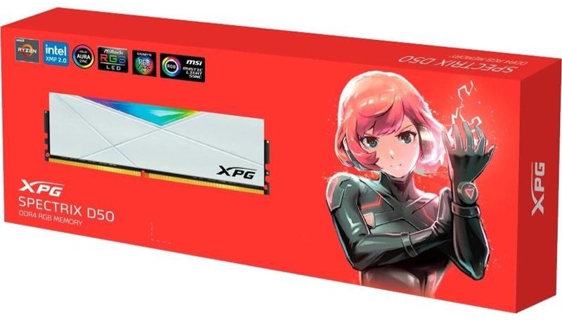 ADATA Spectrix AX4U360032G18I-SW50 RGB подсветка в белой игровой сборке ПК