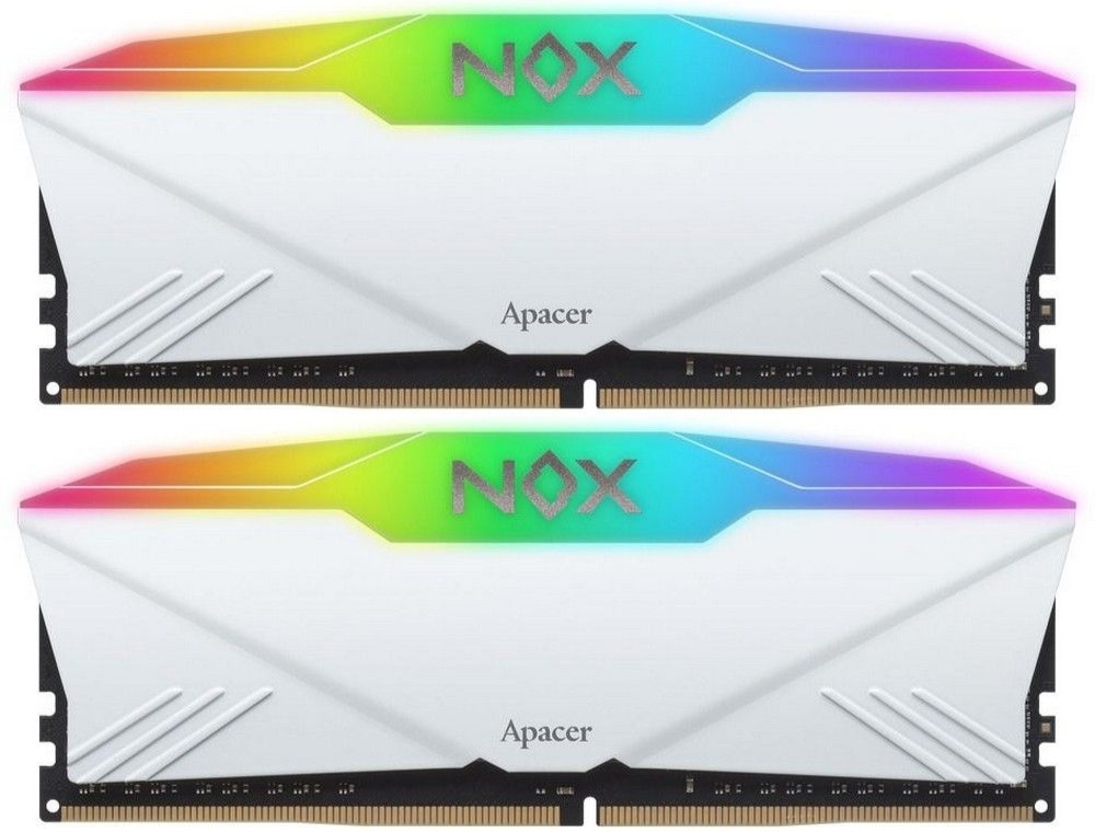 Apacer Nox AH4U16G32C28YNWAA-2 DDR4 белый радиатор RGB крупный план