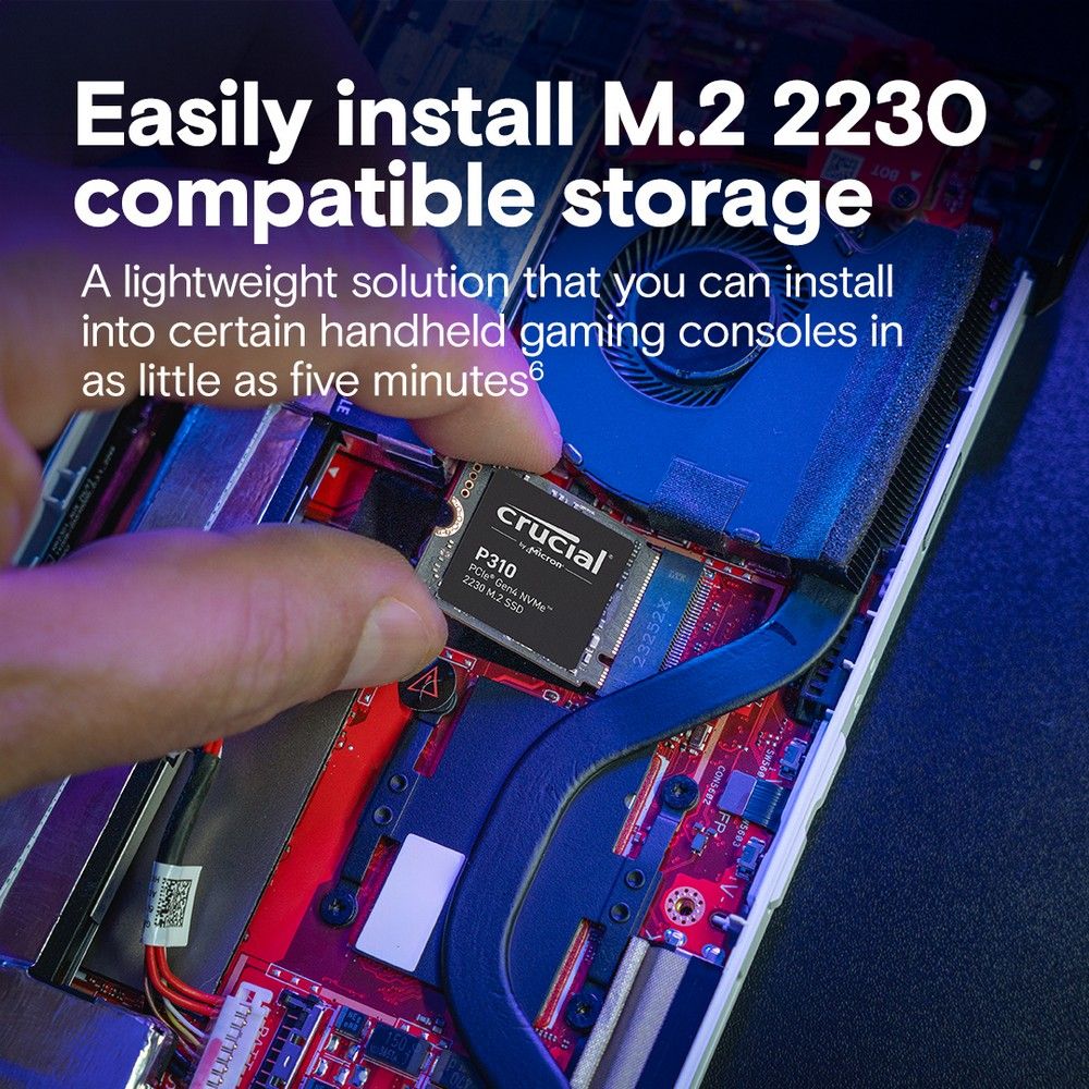 Установка Crucial P310 M.2 2280 SSD в материнскую плату — процесс монтажа NVMe-накопителя
