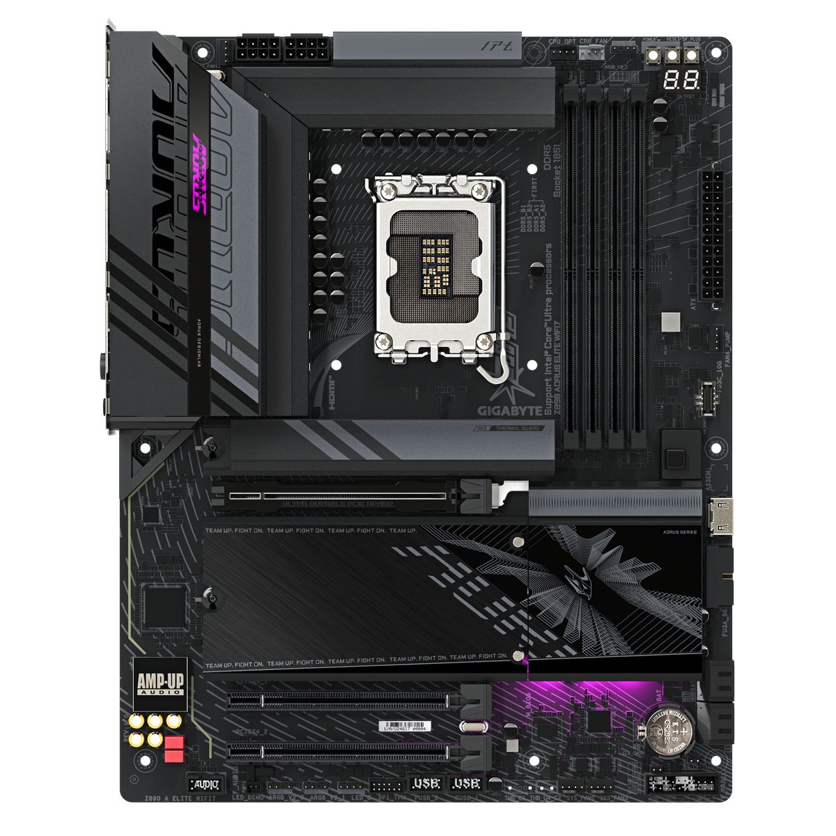 Gigabyte Z890 Aorus Elite WiFi7 ATX форм-фактор монтаж в корпусе