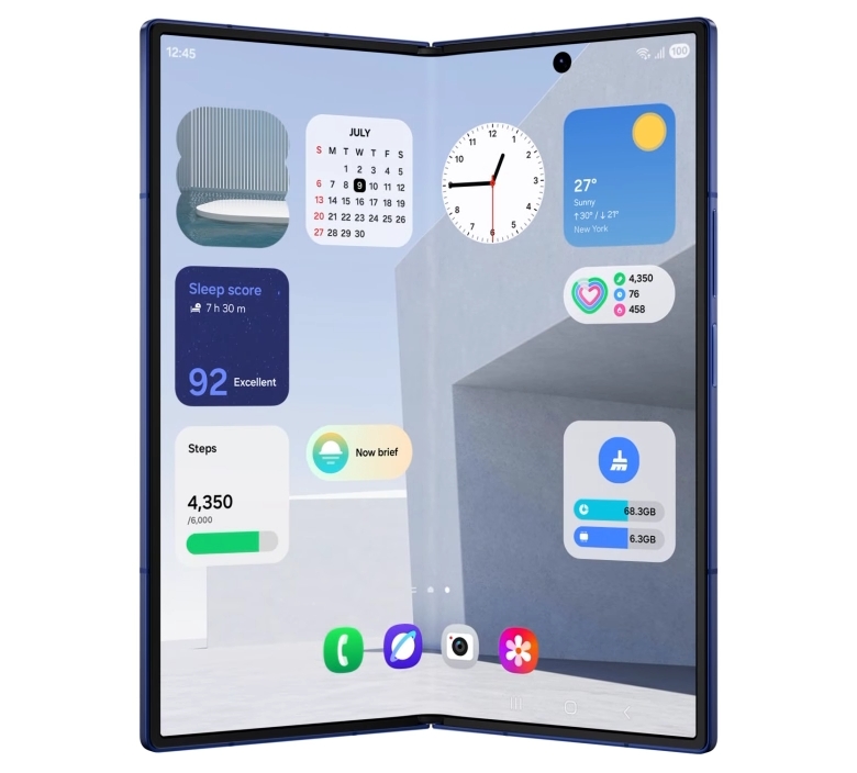 Samsung Galaxy Z Fold7 &mdash; пример интерфейса и съёмки на большом экране