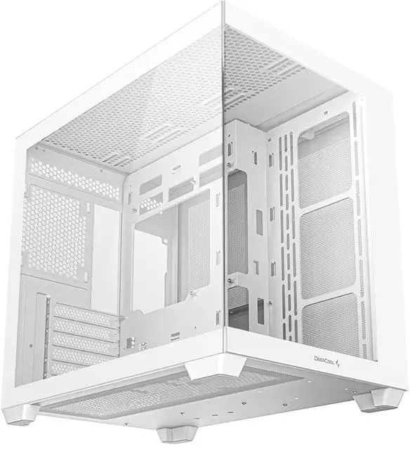 DeepCool CG530 белый боковая стеклянная панель Back-Connect кабель-менеджмент