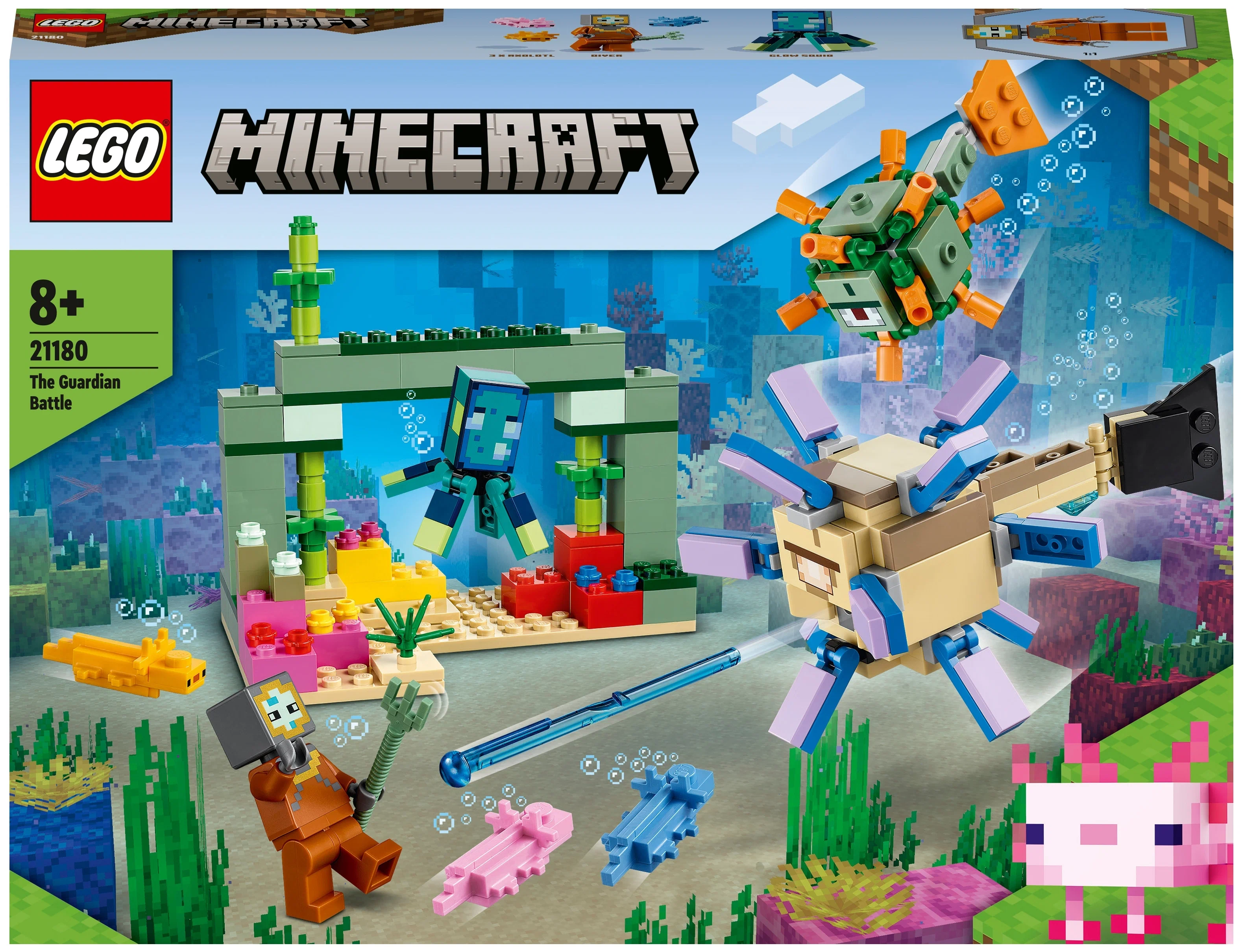 Конструктор LEGO Minecraft 21180 Битва со стражем, 255 дет.