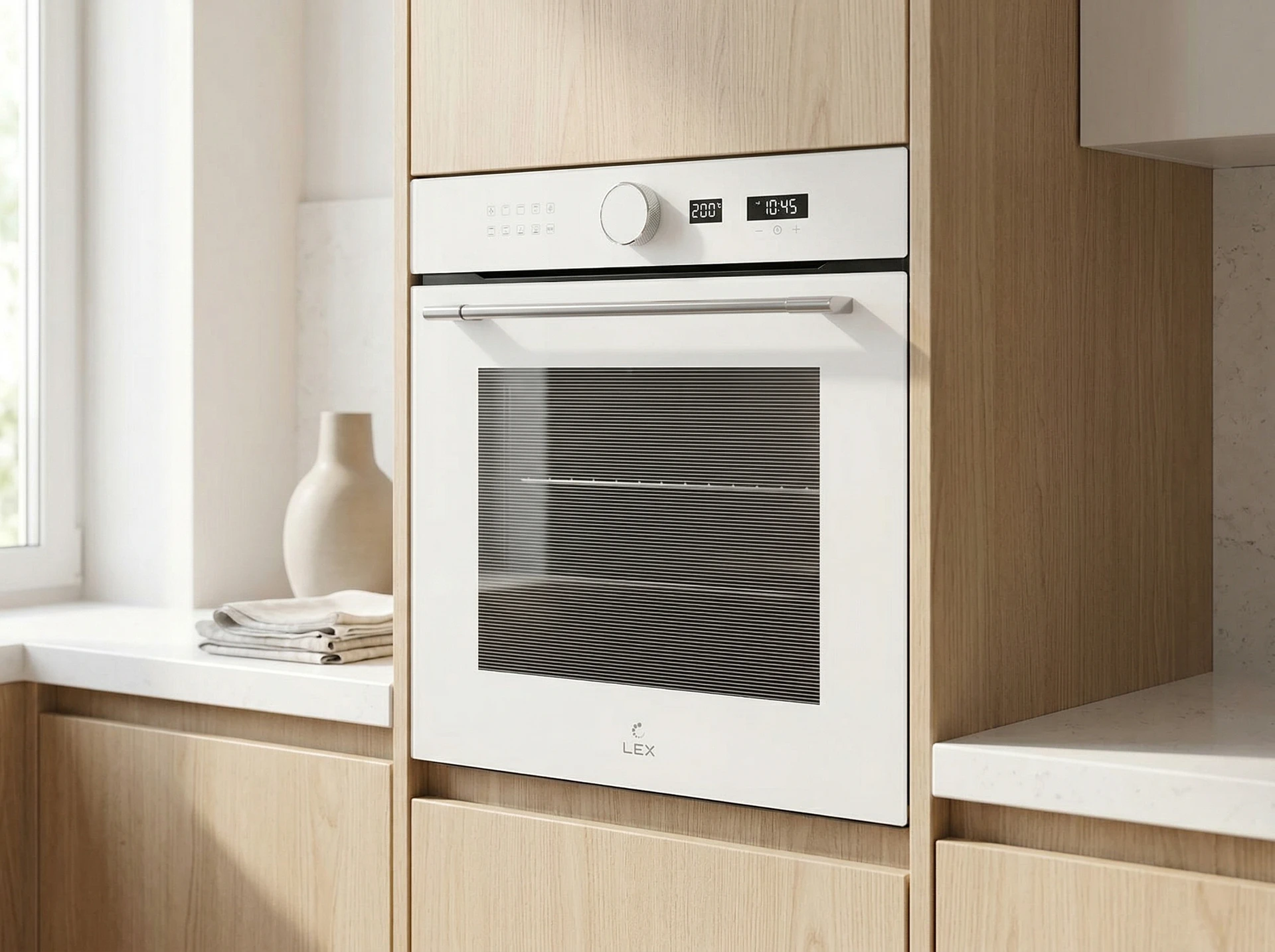 Электрический духовой шкаф Lex EDM 1002 ONE WH - фото в интерьере