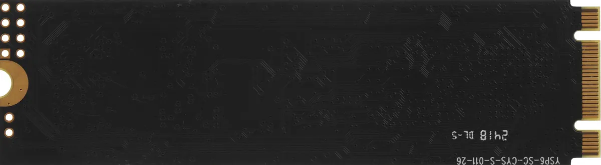 AMD Radeon R3MS0256G8 — боковой профиль толщиной 2,8 мм, контакты разъёма M.2 SATA
