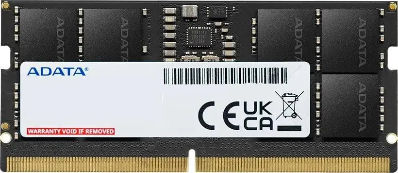 ADATA AD5S56008G-S модуль DDR5 SODIMM 8 ГБ 5600 МГц — вид спереди с золотистыми контактами