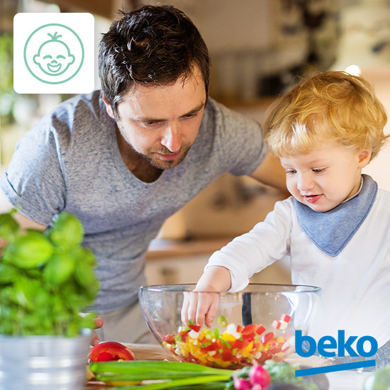 Beko HII64400MT вид сверху &mdash; четыре индукционные конфорки на чёрной стеклокерамике