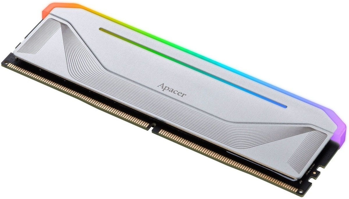Apacer AH5U64G52C522NWAA-2 дизайн радиатора серебристый корпус RGB подсветка DDR5