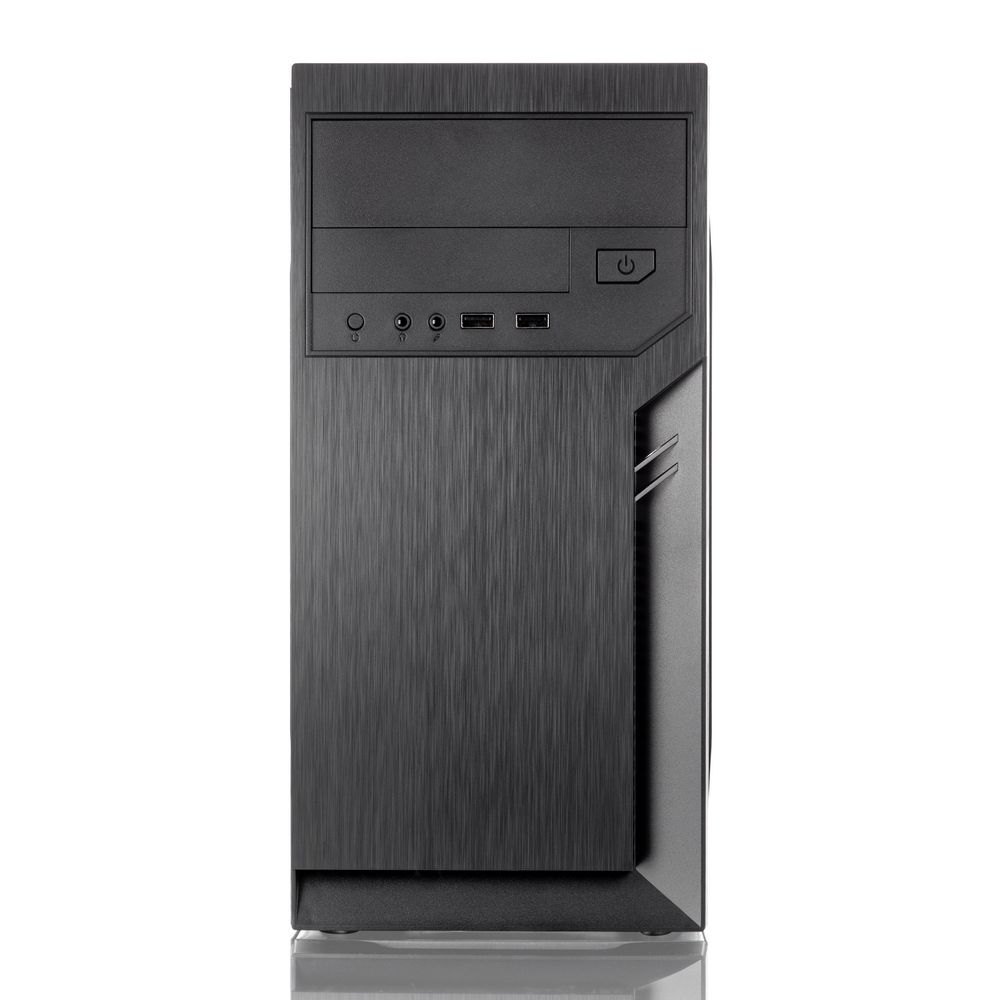 Foxline FL-702 передняя панель — кнопка питания, USB-порты и аудиоразъёмы
