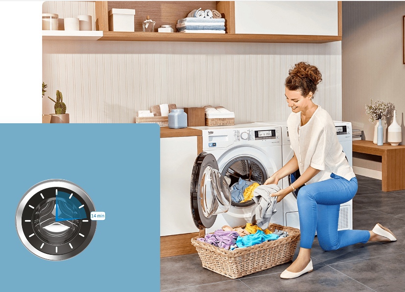 Beko B3WFR572WW барабан 49 л загрузка одежды быстрая стирка