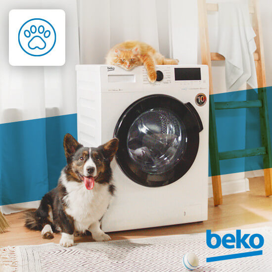 Beko WSPE6H616A стиральная машина с функцией удаления шерсти домашних животных