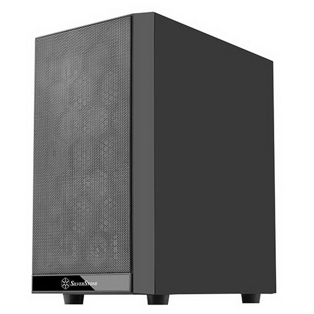 SilverStone SST-PS15B-PRO вид сбоку сетчатая передняя панель минималистичный чёрный дизайн
