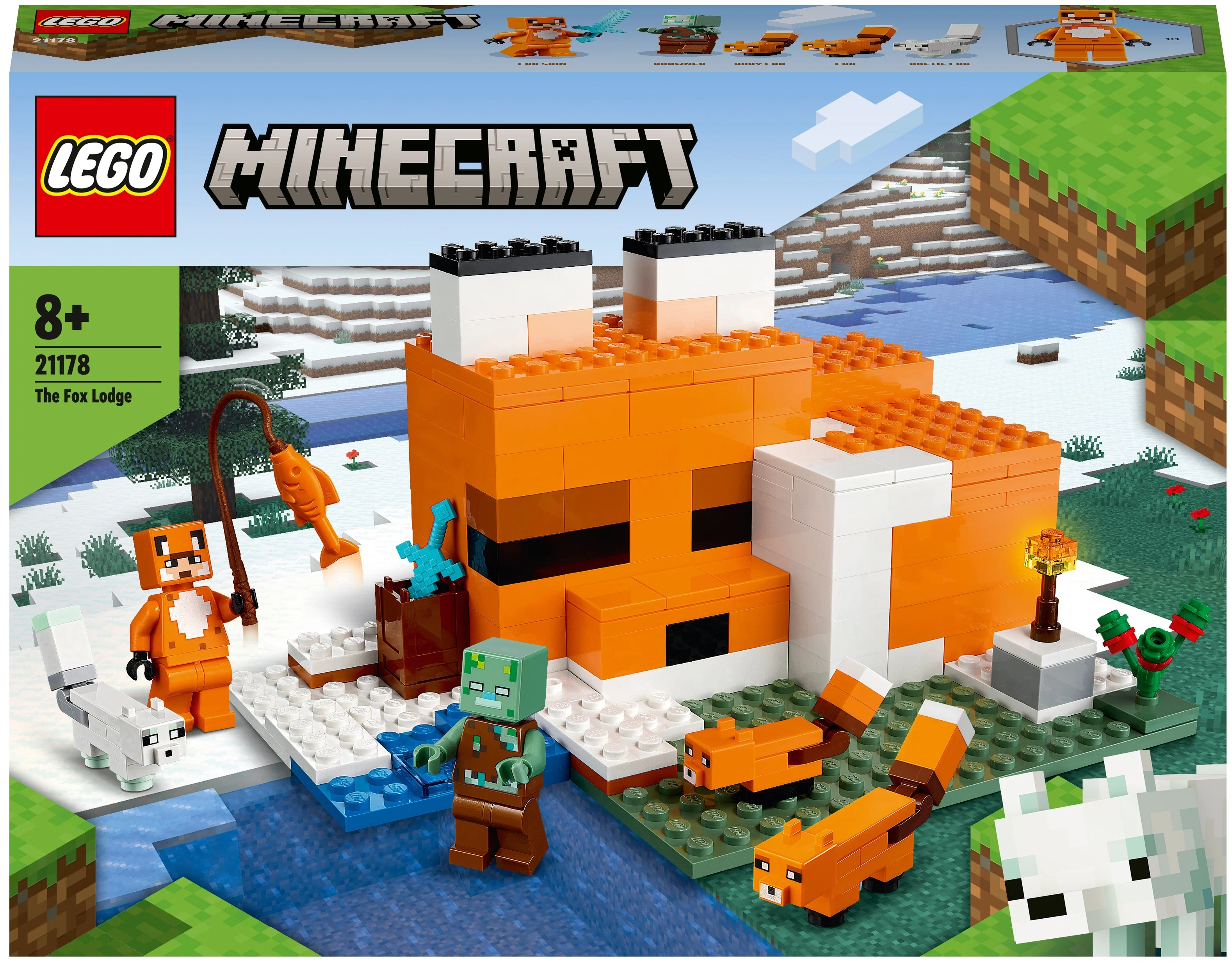 Конструктор LEGO Minecraft 21178 Лисья хижина, 193 дет.