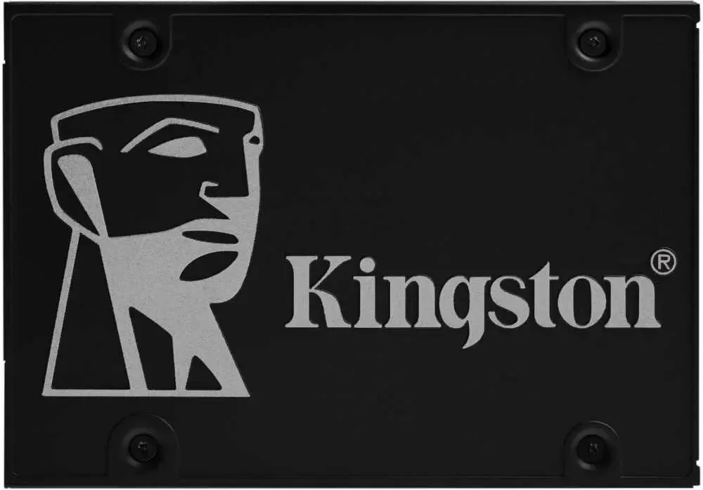 Kingston KC600 2 ТБ вид сверху крепёжные отверстия SATA 2.5 дюйма