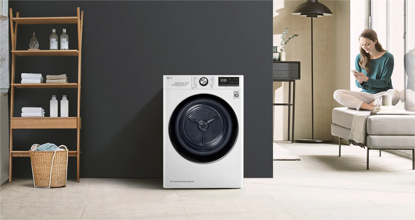 LG DC90V9V9E барабан из нержавеющей стали с подсветкой объём 122 л