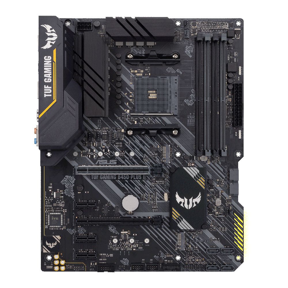 ASUS TUF Gaming B450-Plus II материнская плата AM4 ATX вид сверху