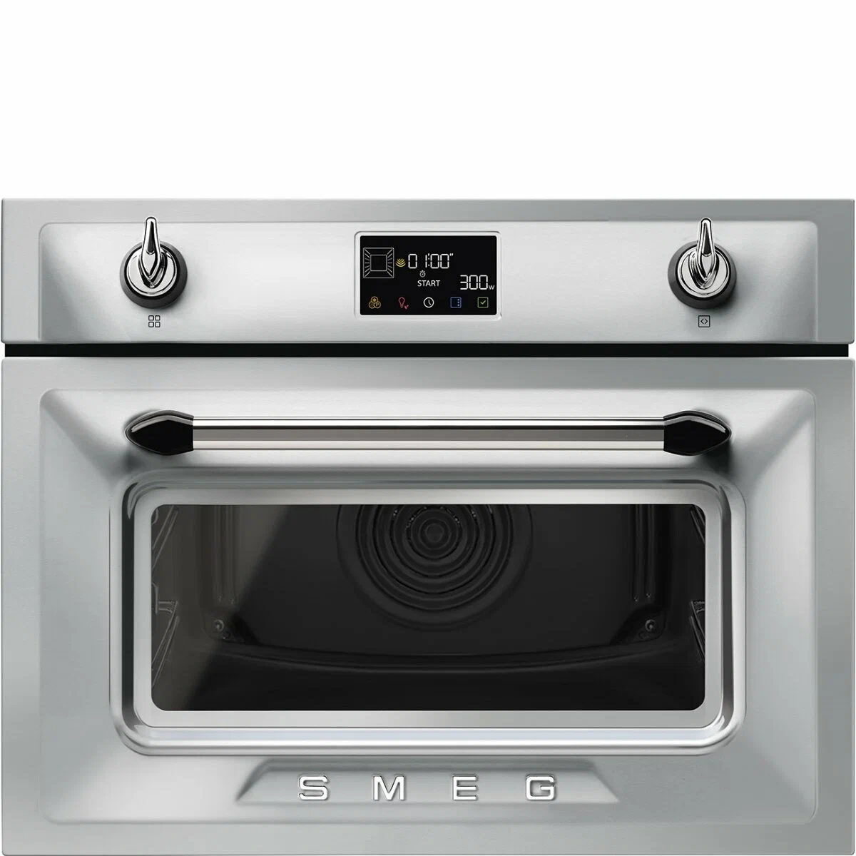 Встраиваемый духовой шкаф с фунцией СВЧ Smeg SO4902M1X, серия Victoria