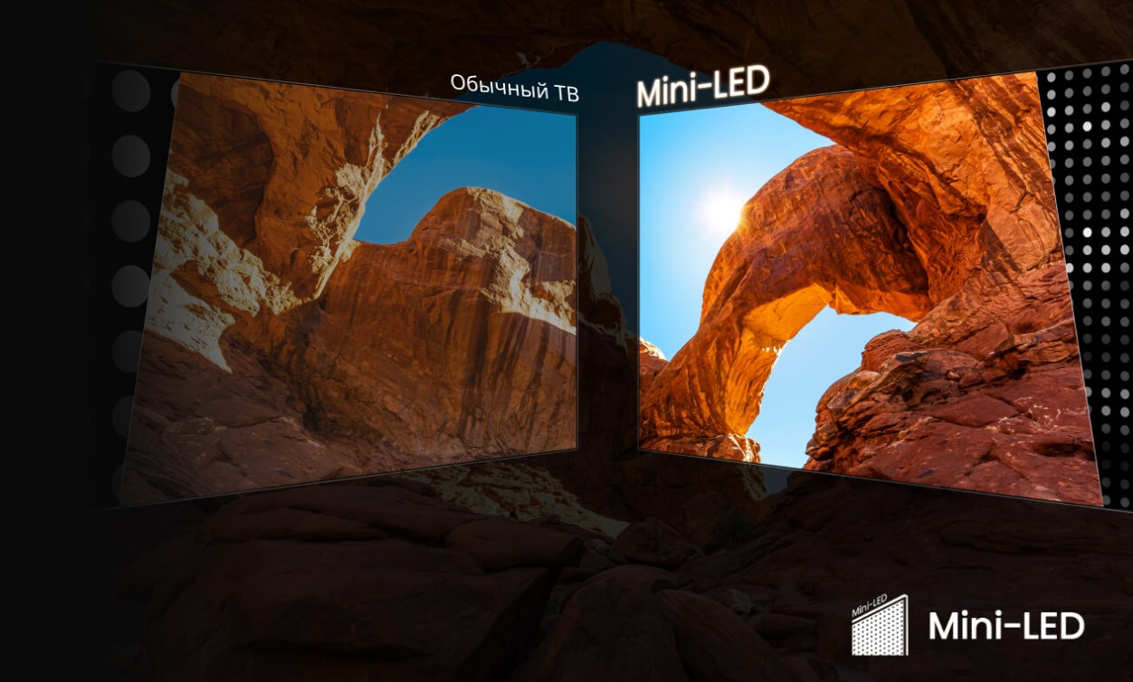 Hisense 65U7Q — Mini LED подсветка, высокая яркость и глубокий чёрный