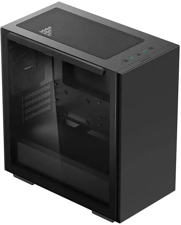 DeepCool MACUBE 110 верхняя панель кнопки управления и вентиляционные отверстия