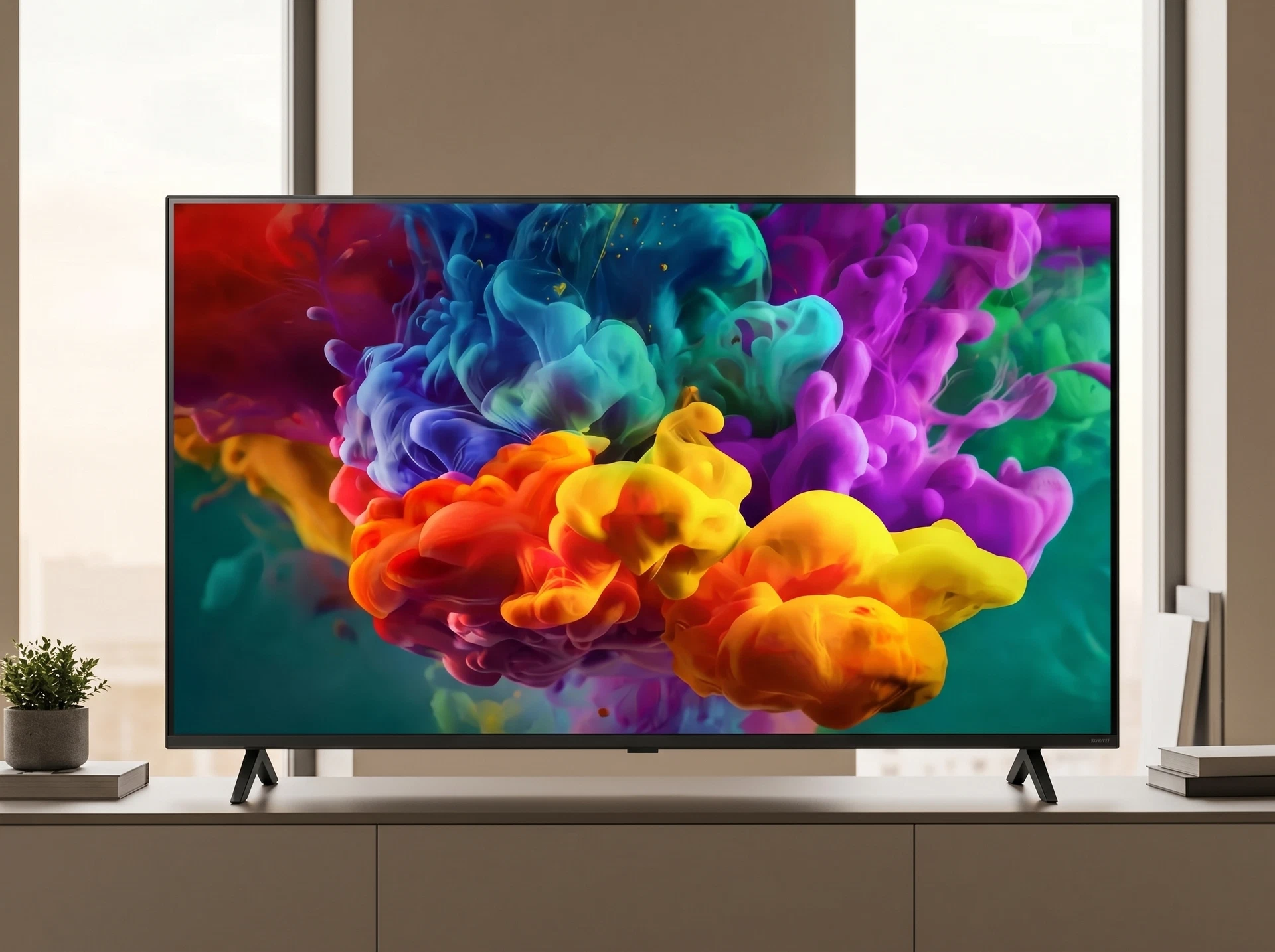 LG 65QNED85B6C в интерьере гостиной — 65 дюймов на стене