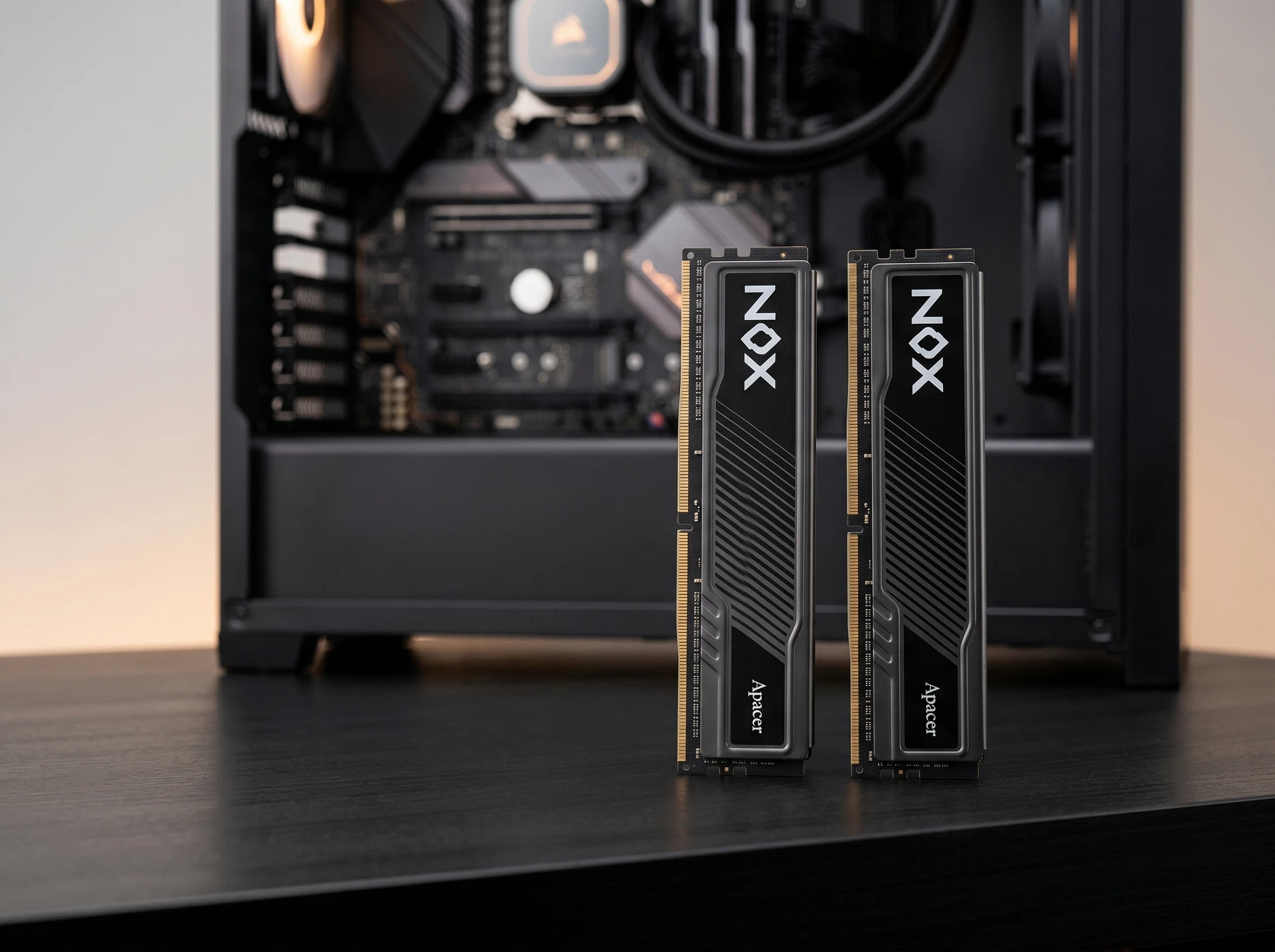Оперативная память Apacer Nox AH4U32G32C28YMBAA-2, DDR4 2х 32ГБ 3200 МГц, DIMM, RTL - фото в интерьере