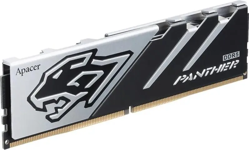 Apacer Panther DDR5 боковой профиль радиатора высота 36 мм золотые контакты DIMM