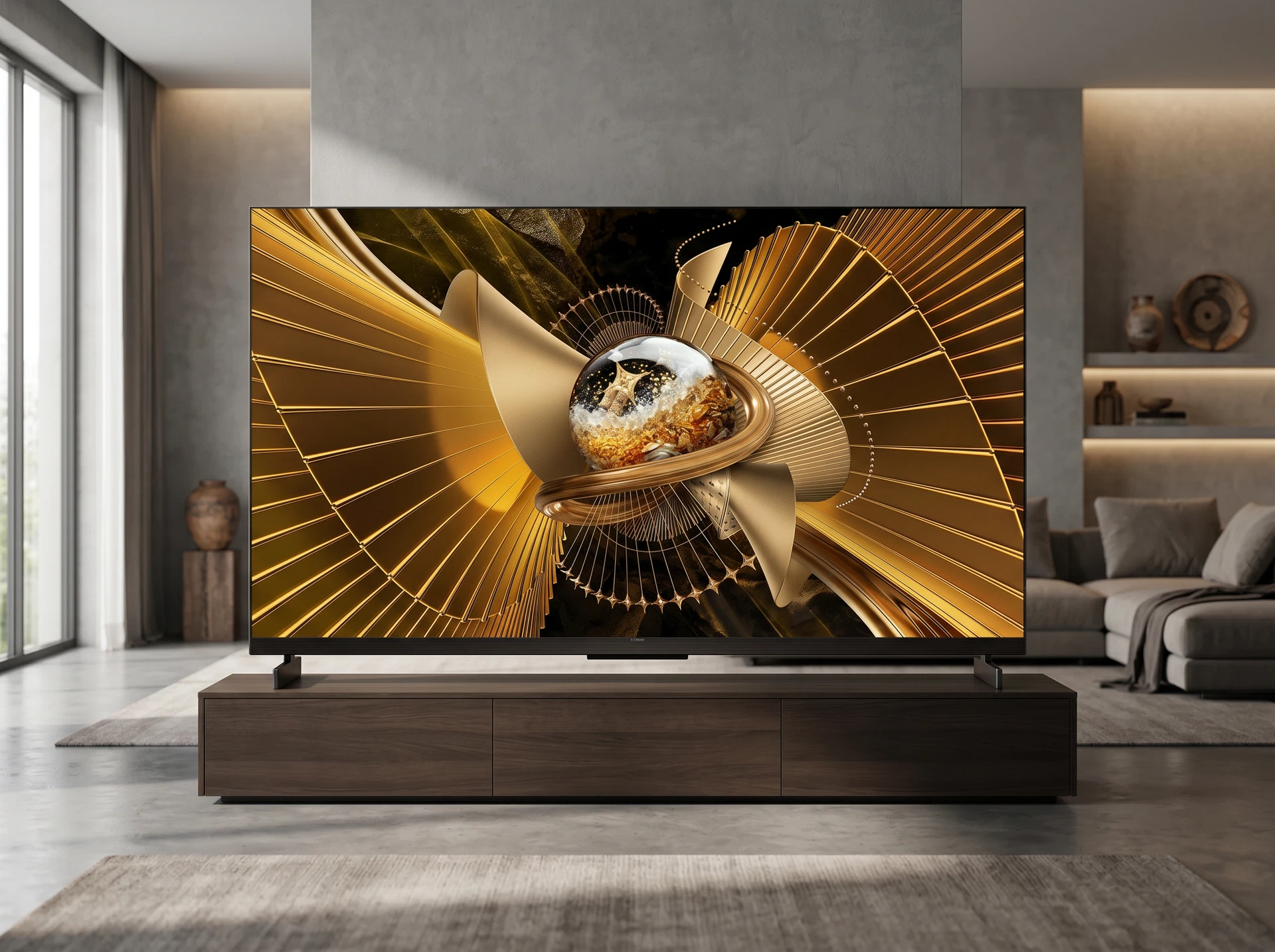 TCL 75X11L в интерьере гостиной &mdash; 75-дюймовый SQD Mini LED телевизор